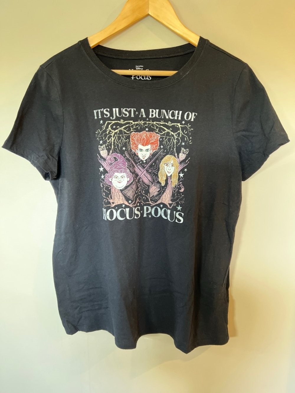 Disney Black Hocus Pocus Tee with White Print